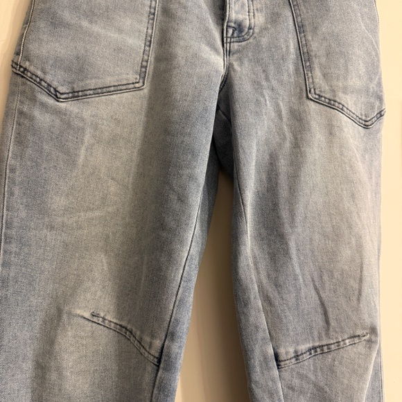Baggy Porkchop Pocket Ankle Crop Jeans Size 27 - Picture 7 of 10